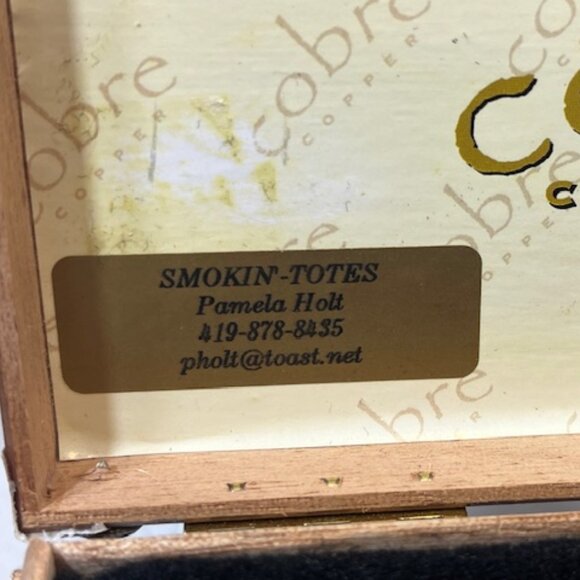 Unique Black Pearl Cobre Copper Cigar Handbag Box Purse Beaded Handle - Picture 9 of 16